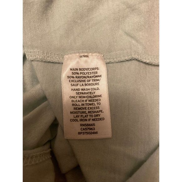 NWOT, BP women's pale, thin, low neck short sleeve casual shirt size small - Picture 6 of 8